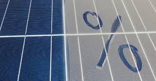 Before-and-after solar panel cleaning on an Augusta GA home