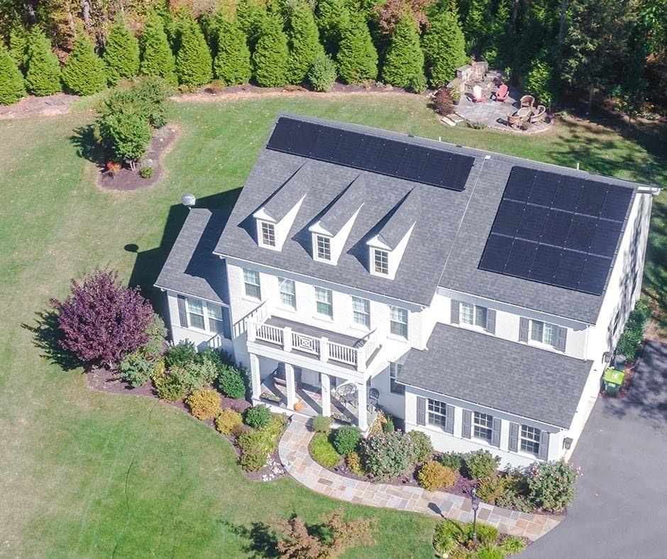 Residential rooftop solar panel installation by Pristine Panels in Augusta, GA