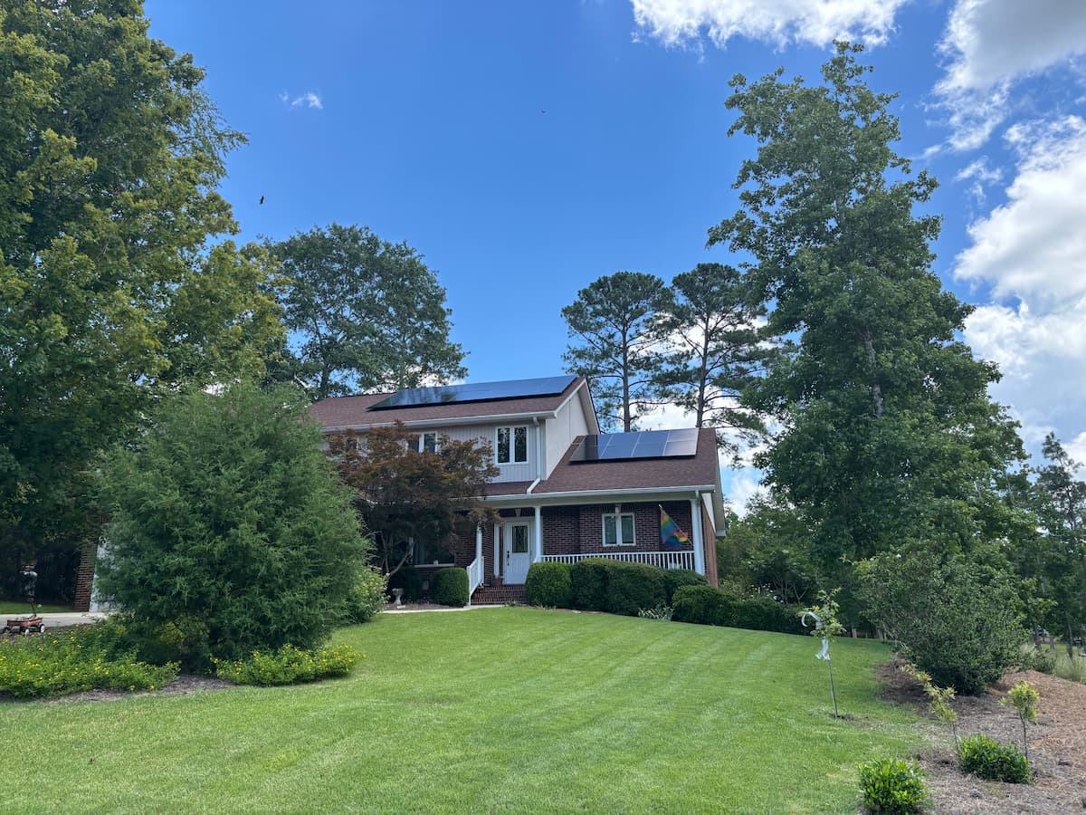 Finished solar panel installation by Pristine Panels, LLC