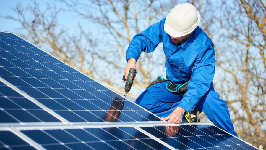 Residential rooftop solar panel installation in the CSRA